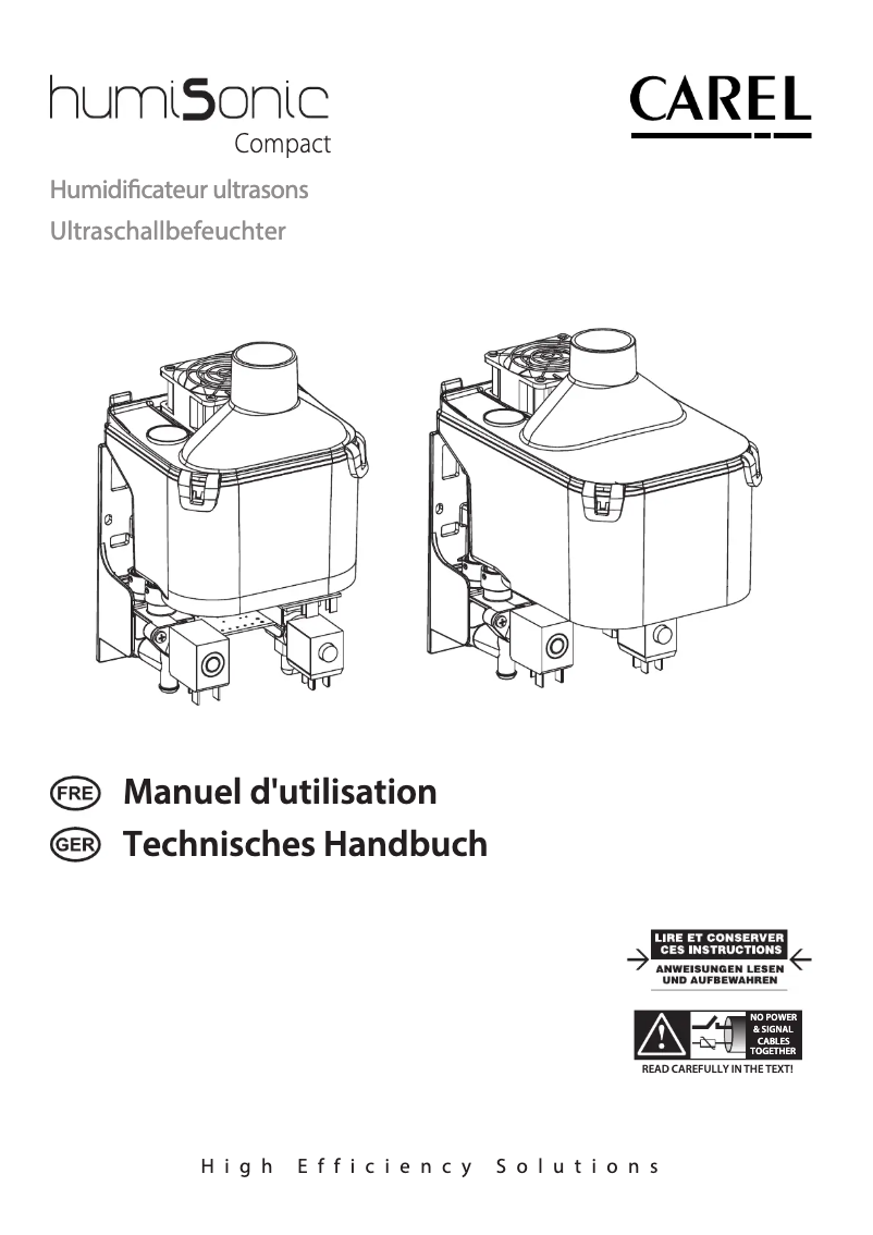 Imagen de la primera página del manual del dispositivo humiSonic Compact