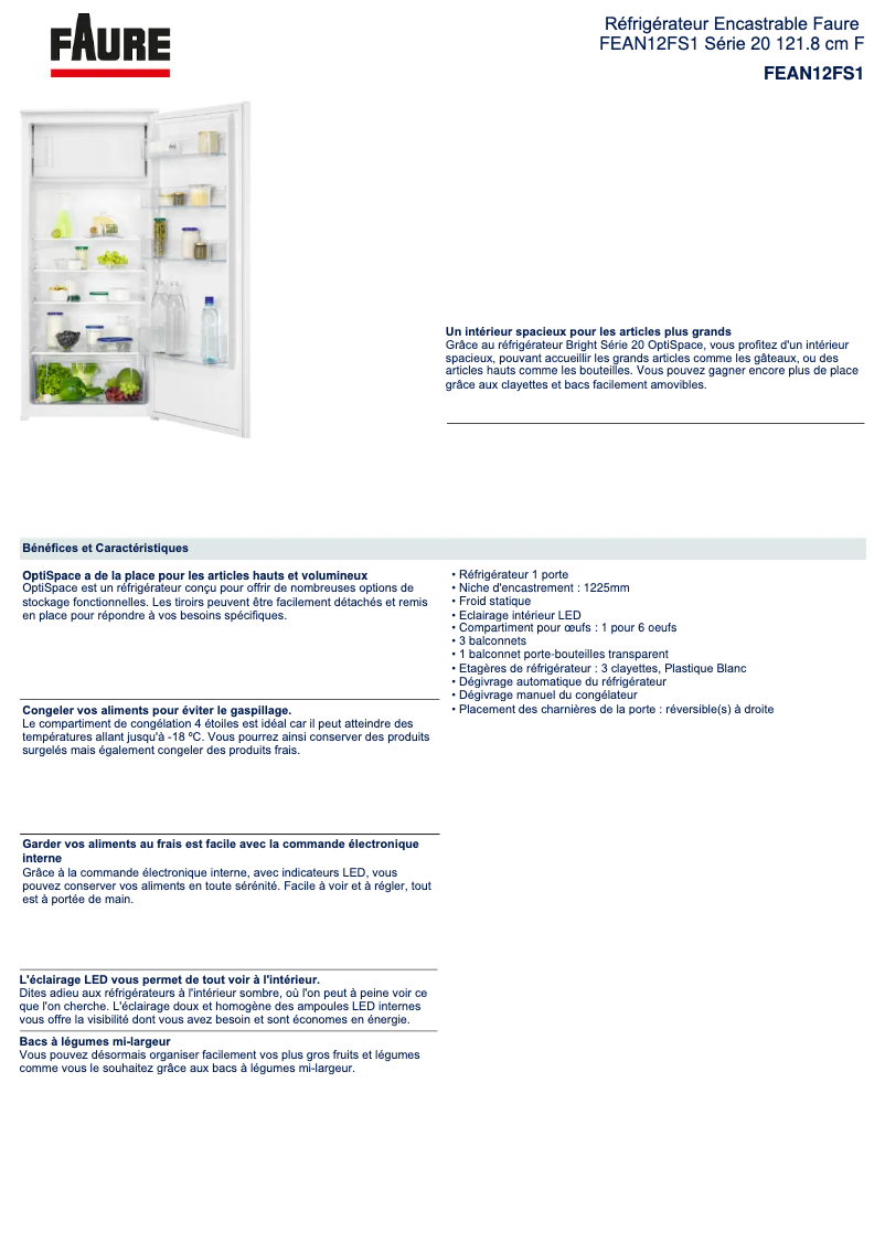 Imagen de la primera página del manual del dispositivo FEAN12FS1