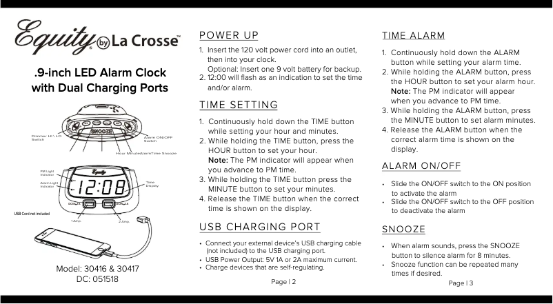 Página nº 1 - Manual de usuario La Crosse Technology 30417