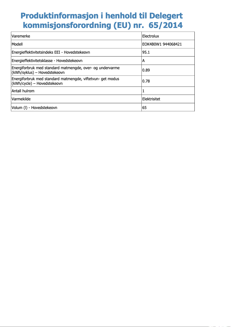 Imagen de la primera página del manual del dispositivo EOK4B0W1