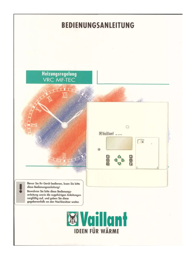 Página nº 1 - Manual de usuario Vaillant VRC MF-TEC