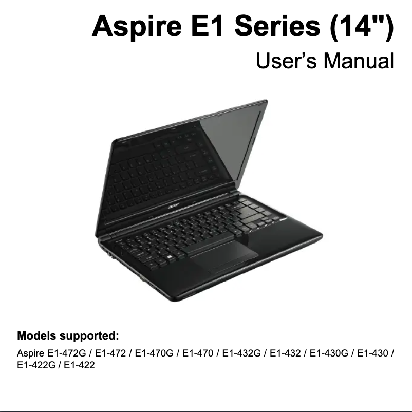 Página 1 del manual Manual de usuario Acer Aspire E1 430