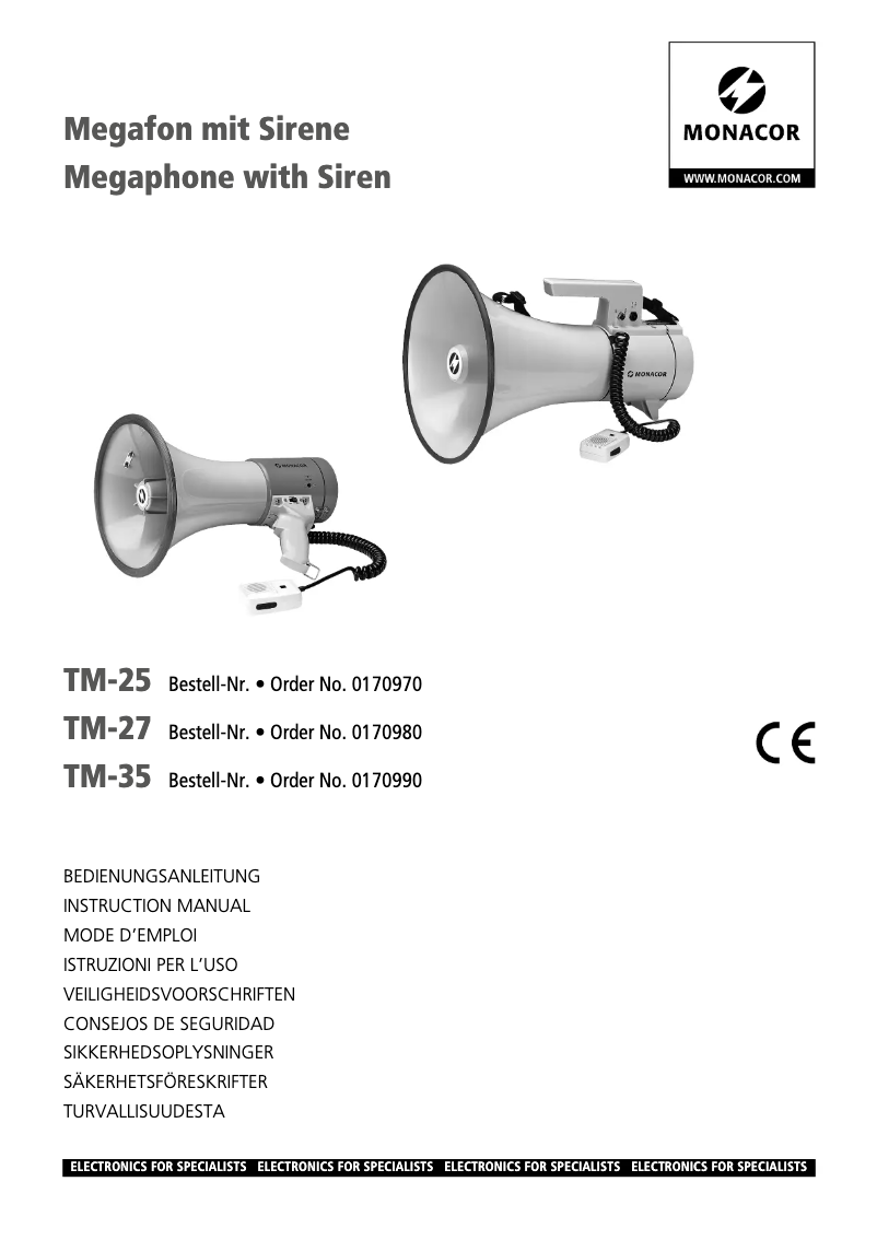 Página nº 1 - Manual de usuario Monacor TM-35