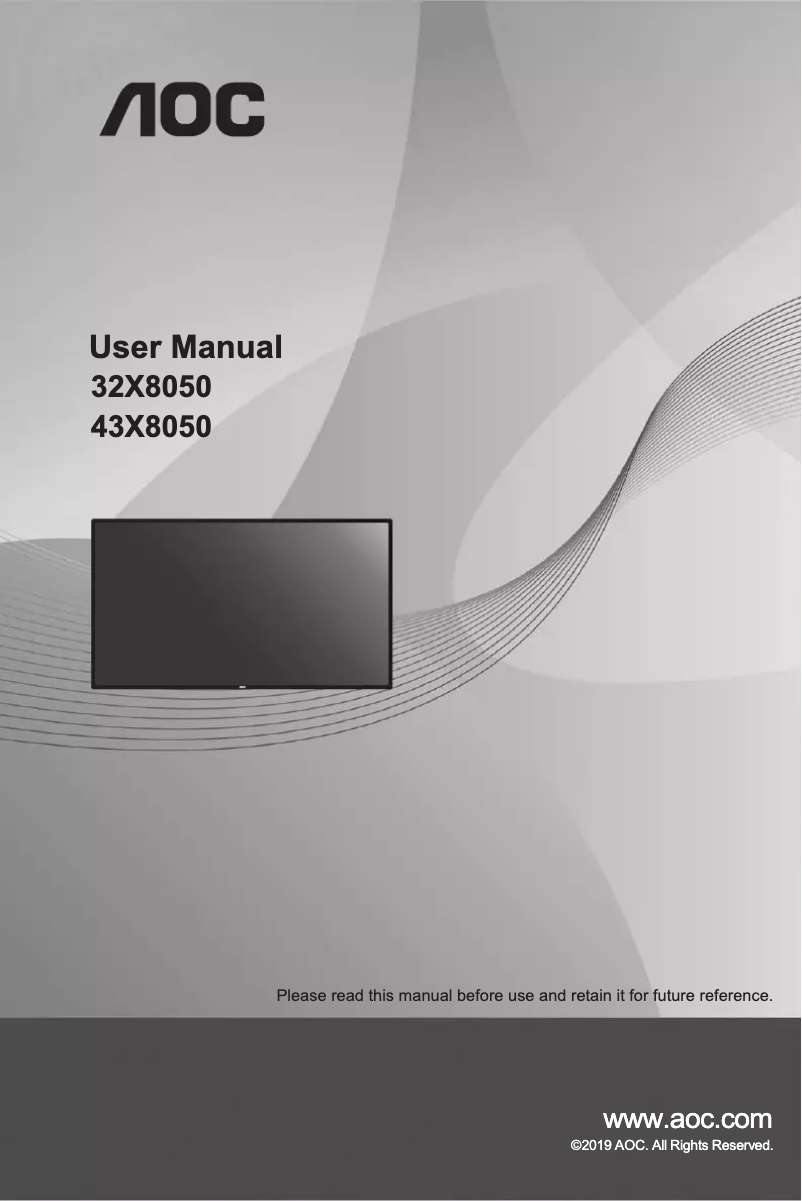 Imagen de la primera página del manual del dispositivo 43X8050