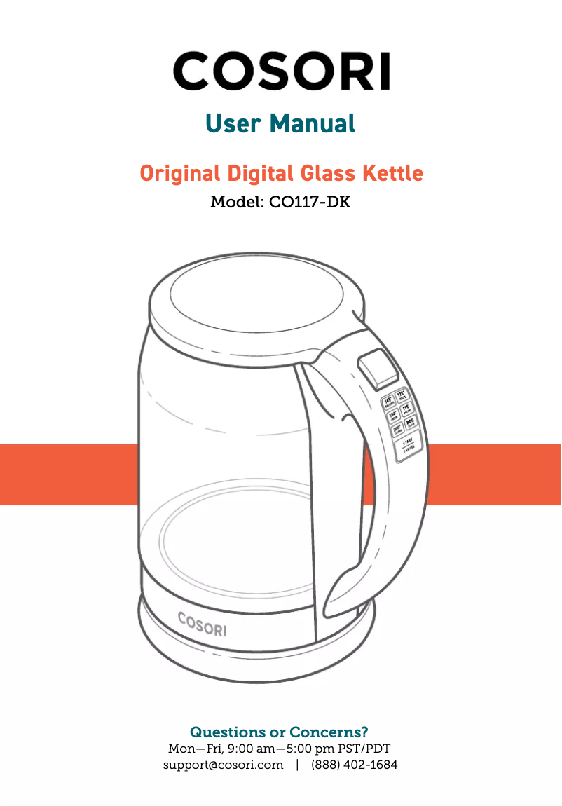 Página 1 del manual Manual de usuario Cosori CO117-DK