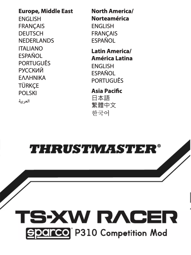 Página nº 1 - Manual de usuario Thrustmaster TS-XW Racer