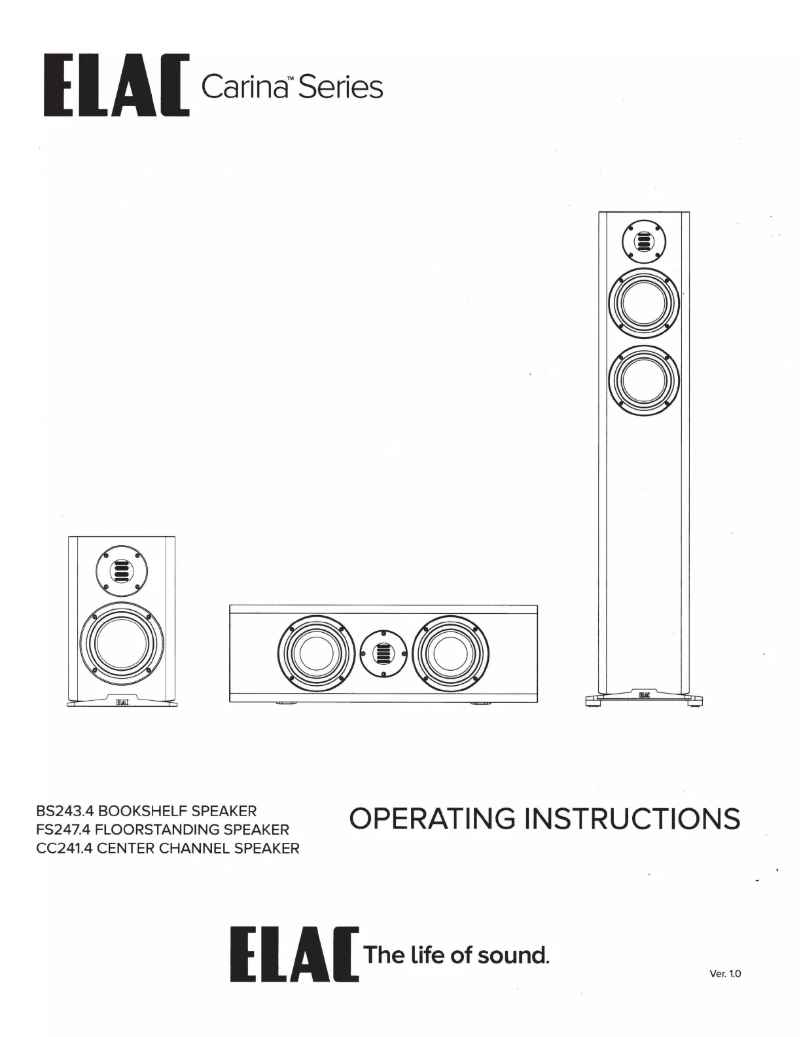Página nº 1 - Manual de instrucciones ELAC Carina CC241.4