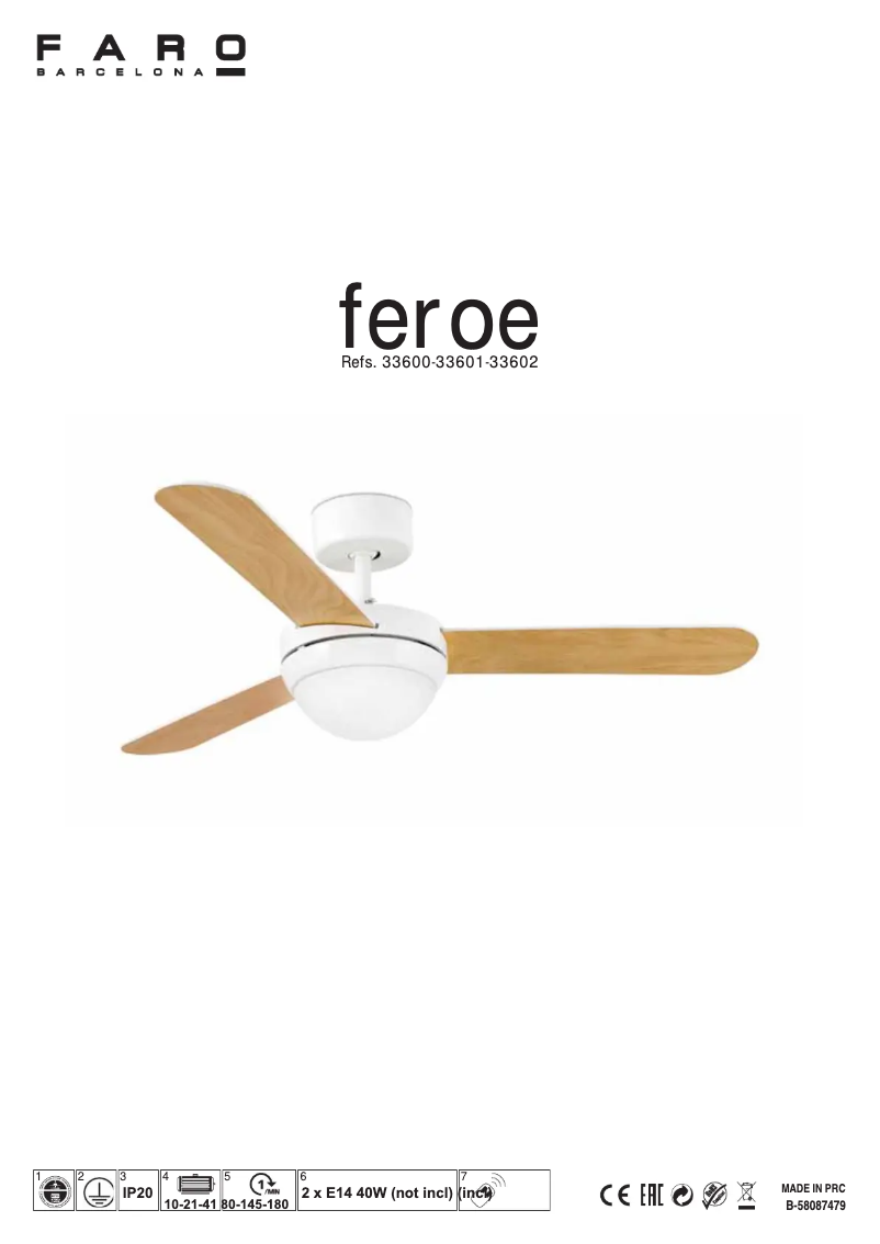 Página 1 del manual Manual de usuario Faro Feroe