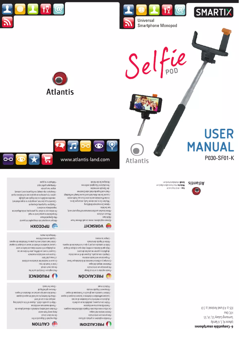 Página 1 del manual Manual de usuario Atlantis Land P030-SF01-K