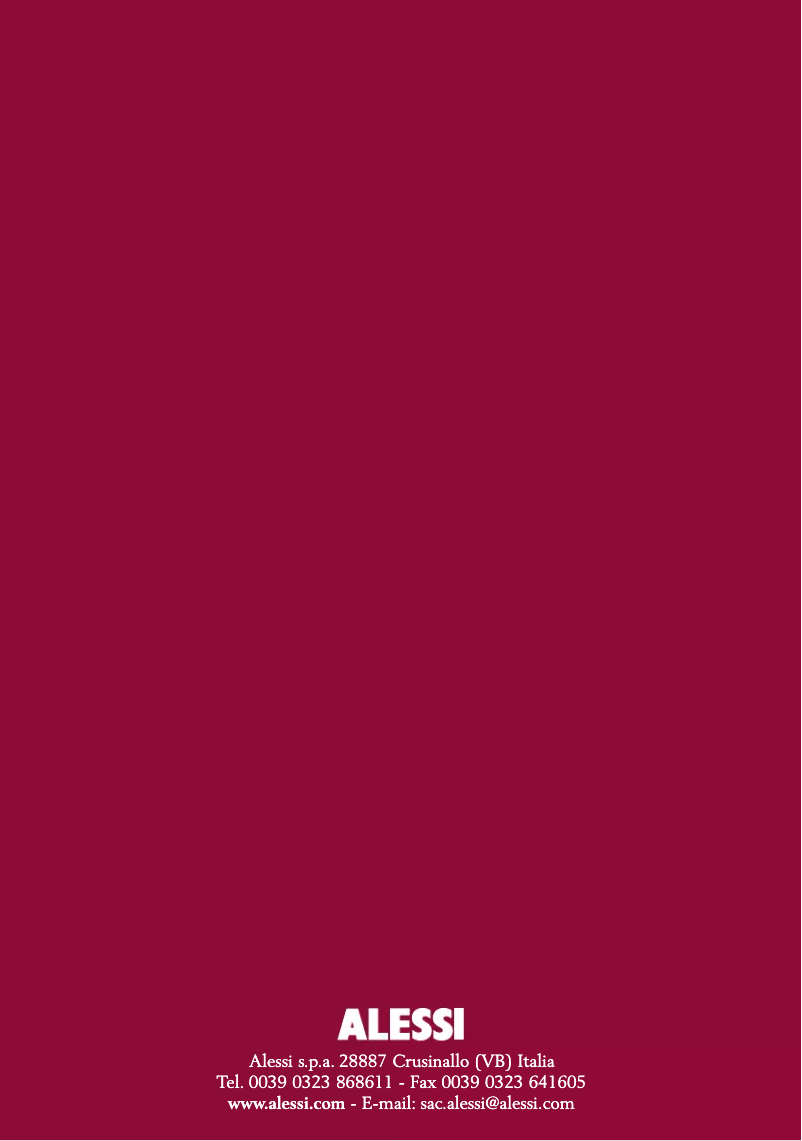 Página 1 del manual Manual de usuario Alessi MG32