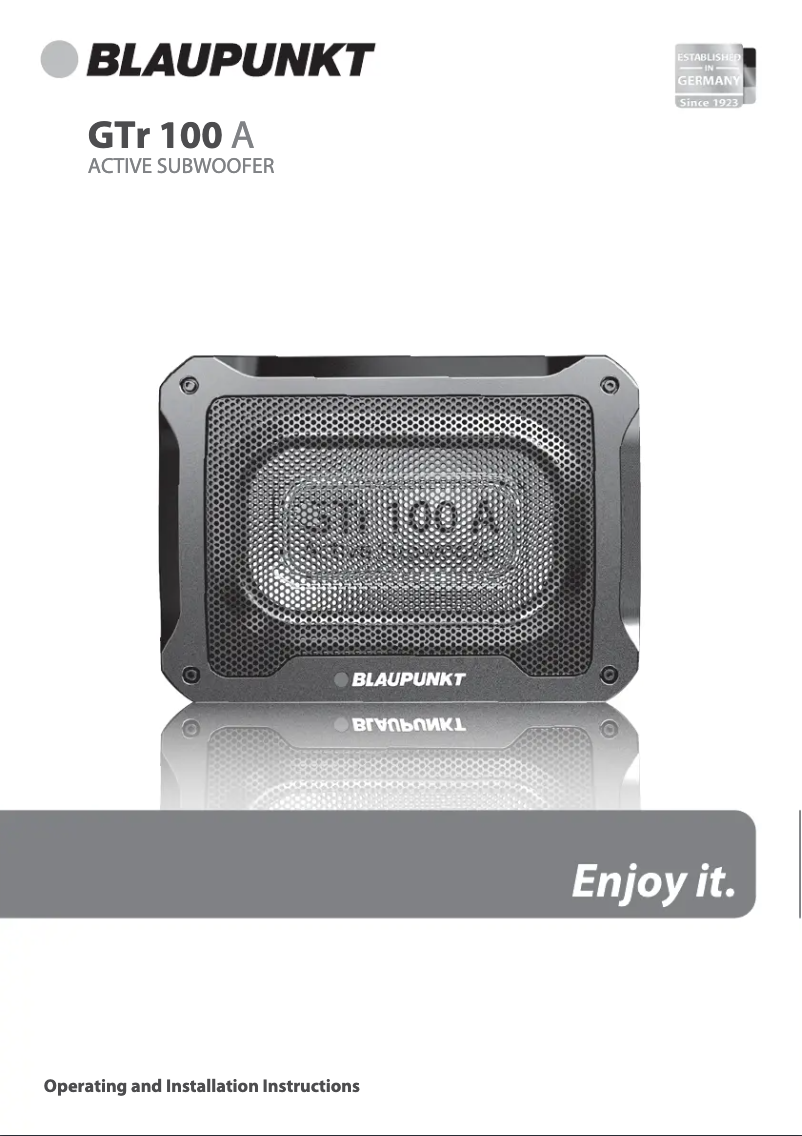 Imagen de la primera página del manual del dispositivo GTr 100 A