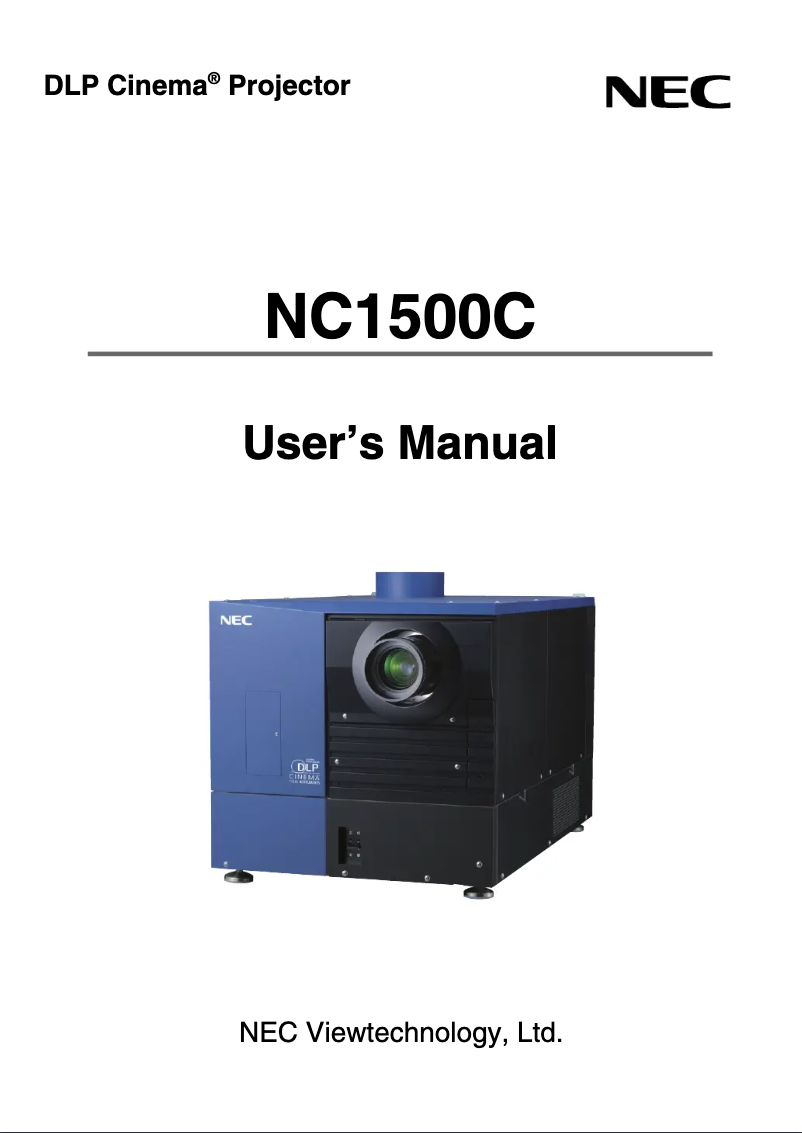 Página nº 1 - Manual de usuario NEC NC1500C