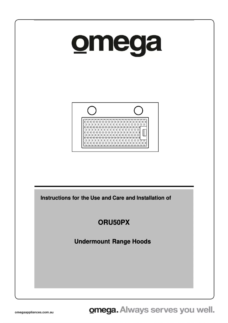 Imagen de la primera página del manual del dispositivo ORU50PX