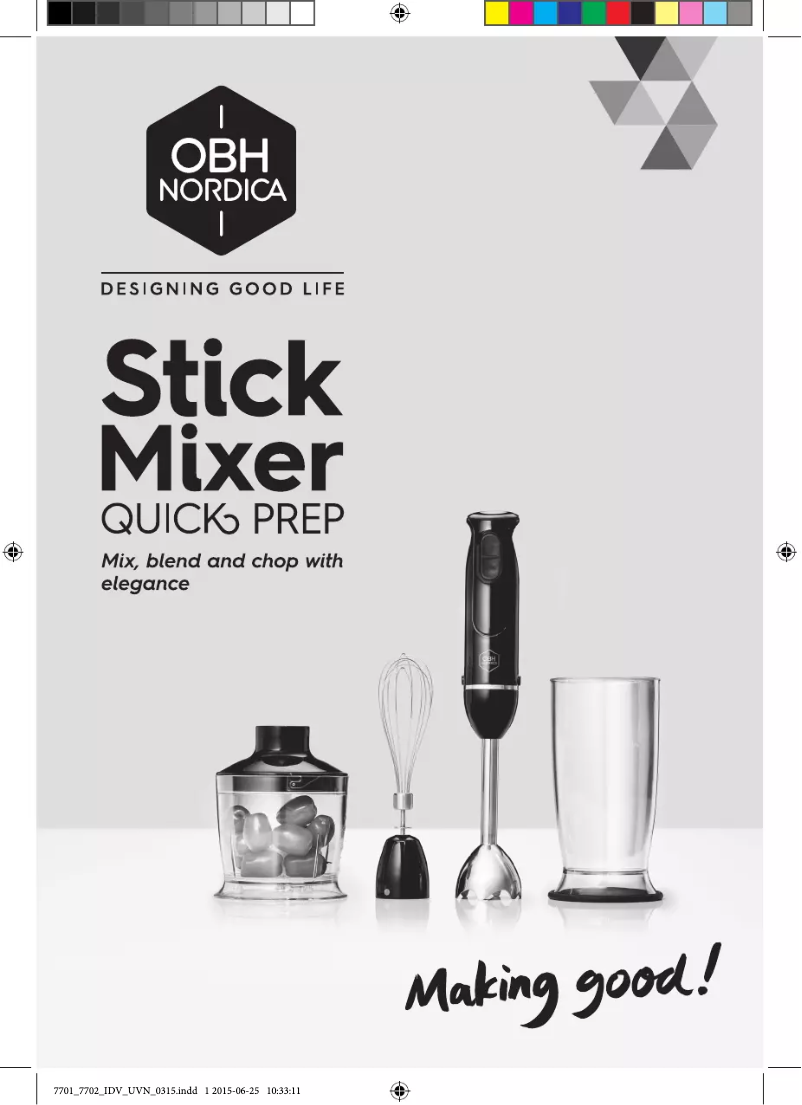 Imagen de la primera página del manual del dispositivo Quick Prep 7702