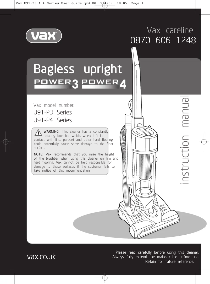 Imagen de la primera página del manual del dispositivo Power 3 U88-P3-P