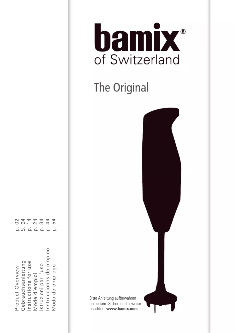 Página 1 del manual Manual de usuario Bamix Classic EO