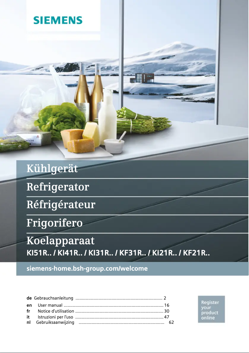 Página nº 1 - Manual de usuario Siemens KI31RED30