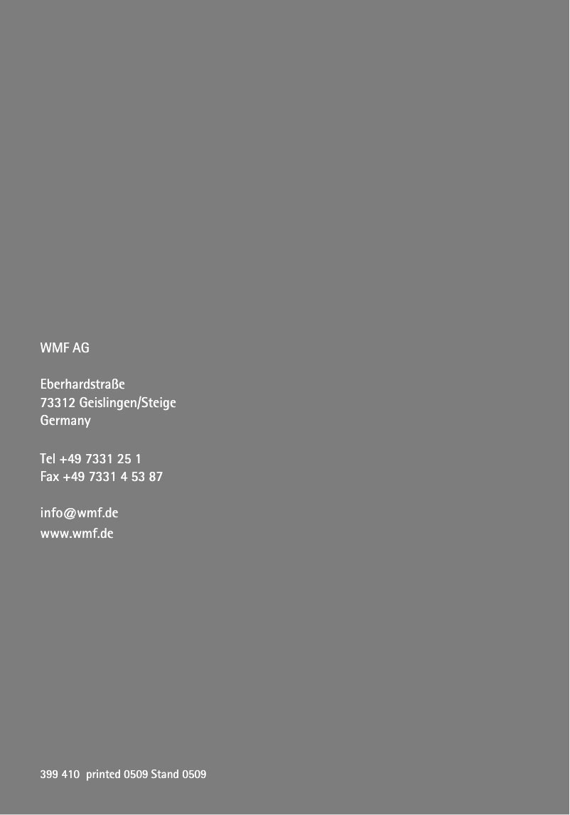 Página 1 del manual Manual de usuario WMF 07.3154.6040