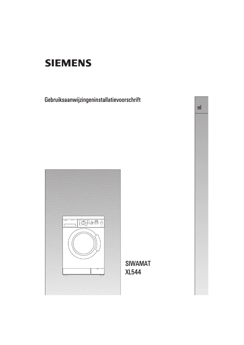 Página nº 1 - Manual de usuario Siemens Siwamat XL 544