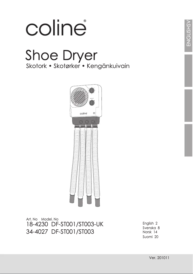 Imagen de la primera página del manual del dispositivo DF-ST001/ST003