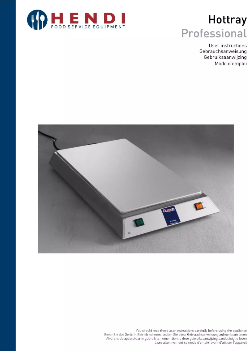Página 1 del manual Manual de usuario Hendi Hottray Professional 209707