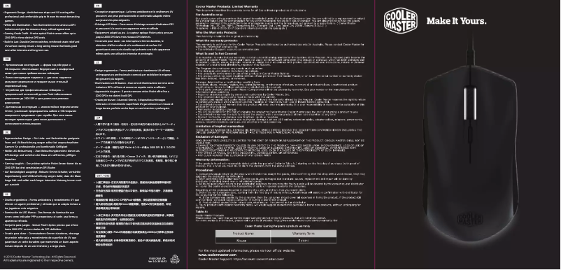 Página 1 del manual Manual de usuario Cooler Master MasterMouse Lite S