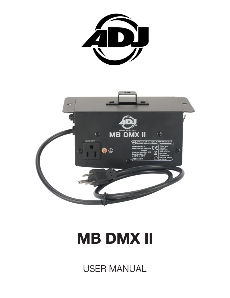Página 1 del manual Manual de usuario Adj MB DMX II