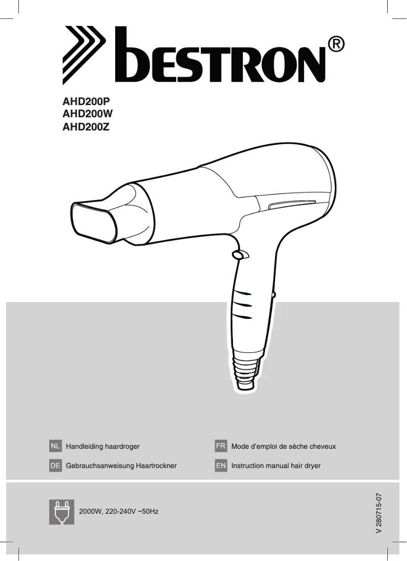 Página nº 1 - Manual de usuario Bestron AHD200Z