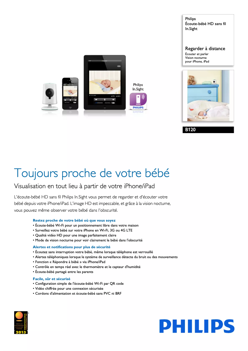 Imagen de la primera página del manual del dispositivo InSight B120