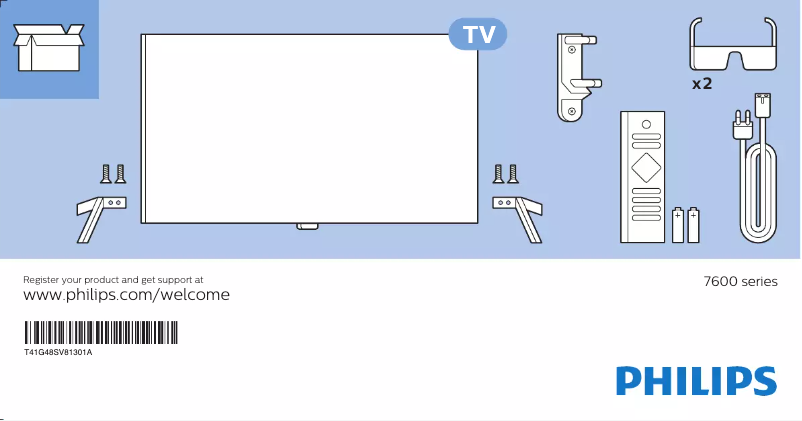 Página 1 del manual Guía de inicio rápido Philips 55PUS7600