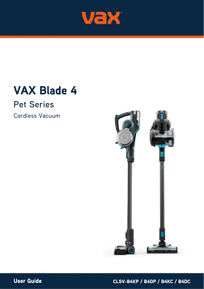 Página nº 1 - Manual de usuario Vax ONEPWR Blade 4 CLSV-B4KS
