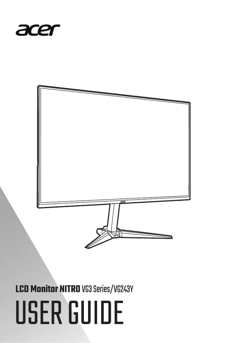 Imagen de la primera página del manual del dispositivo VG243Y