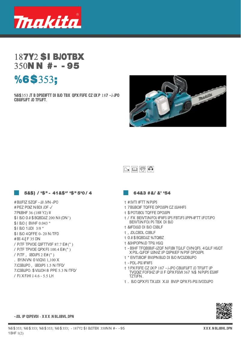Imagen de la primera página del manual del dispositivo DUC353Z