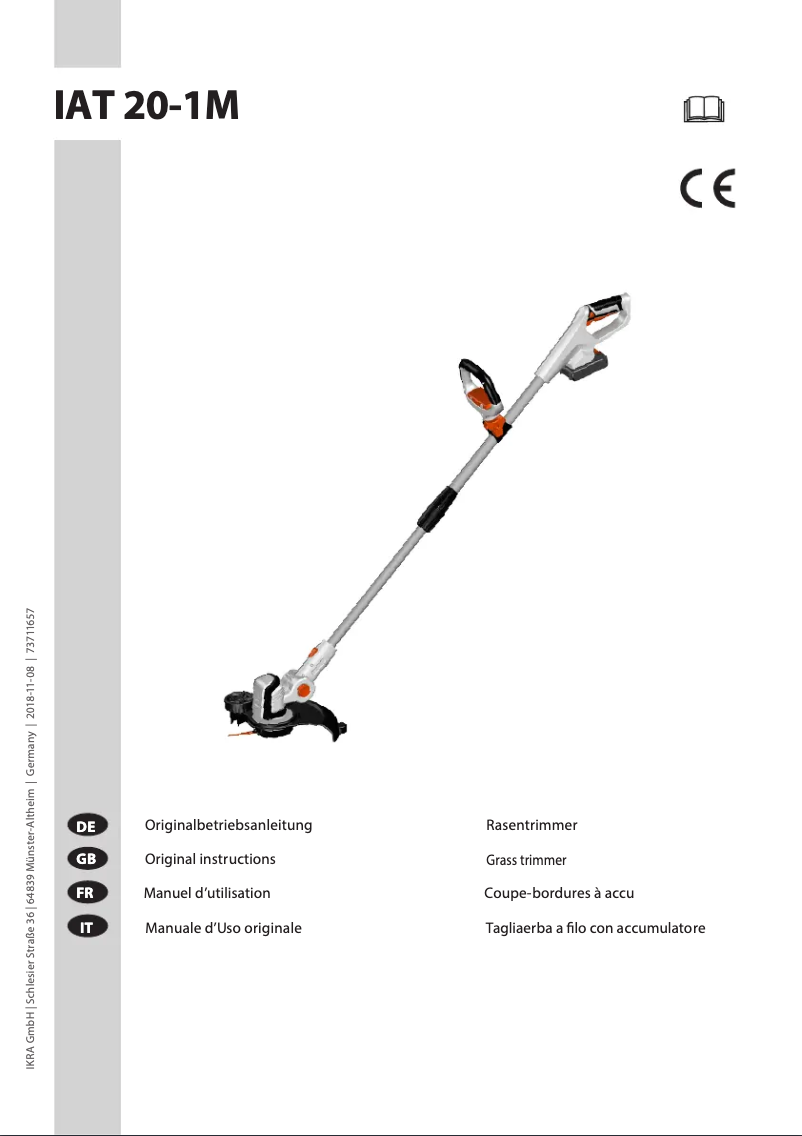 Imagen de la primera página del manual del dispositivo IAT 20-1M