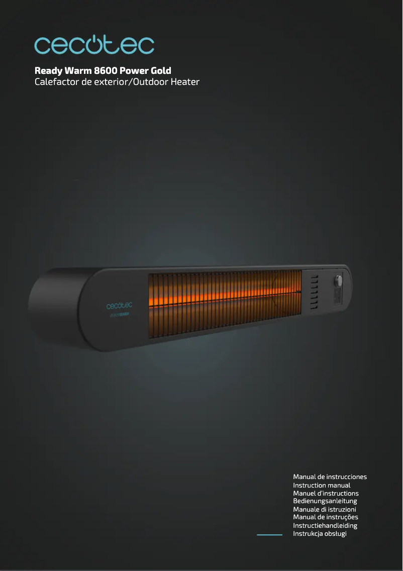 Imagen de la primera página del manual del dispositivo Ready Warm 8600 Power Gold