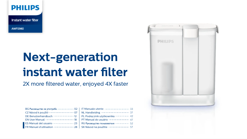 Página 1 del manual Manual de usuario Philips AWP2980