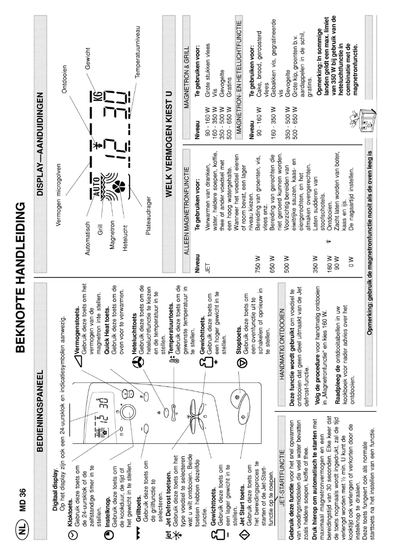 Imagen de la primera página del manual del dispositivo MD 363 WH