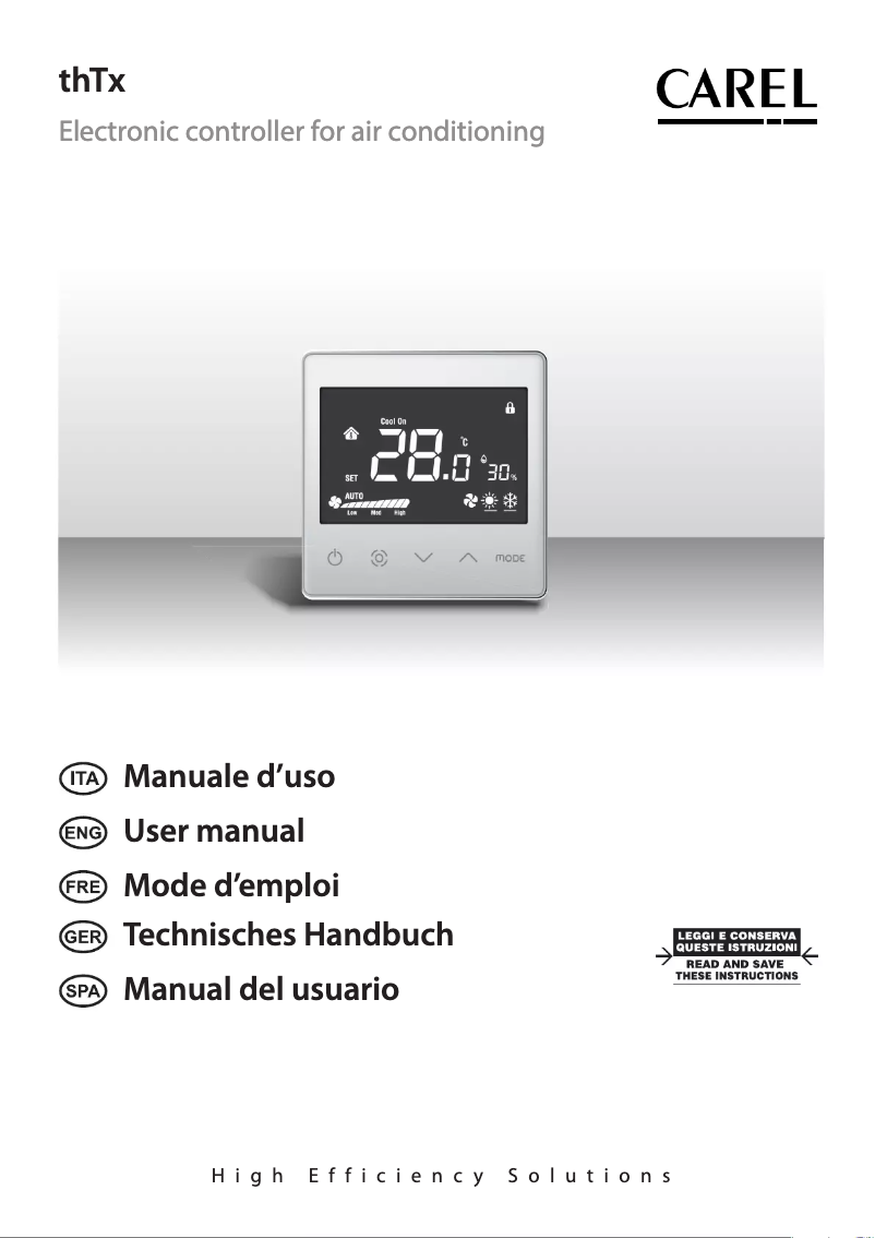 Página nº 1 - Manual de usuario Carel thTx