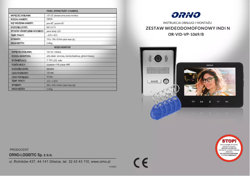 Imagen de la primera página del manual del dispositivo OR-VID-VP-1069MV