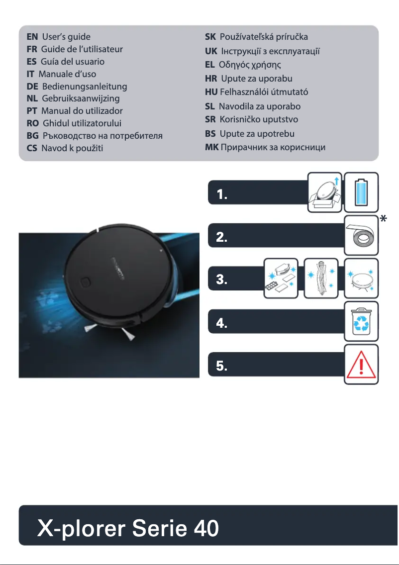 Imagen de la primera página del manual del dispositivo X-Plorer Serie 40 RR7275