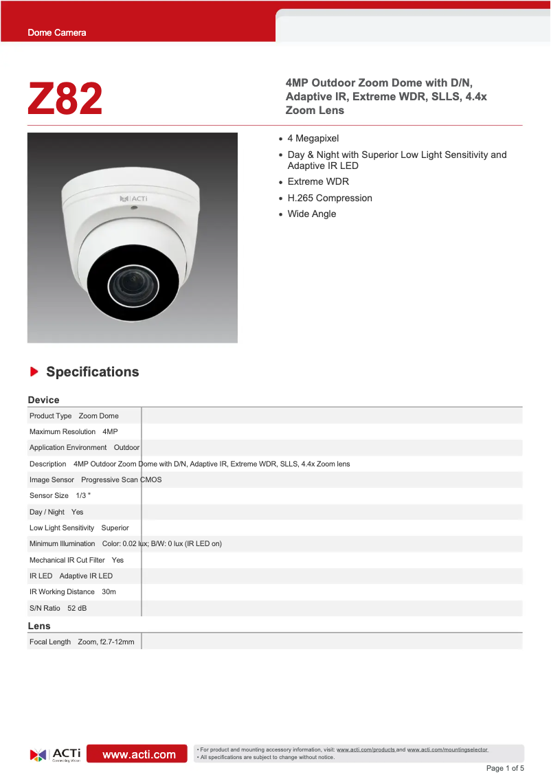 Imagen de la primera página del manual del dispositivo Z82