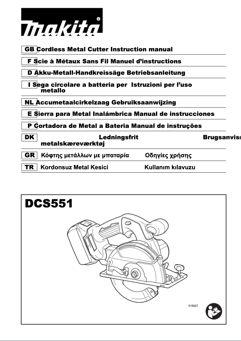 Página 1 del manual Manual de usuario Makita DCS551