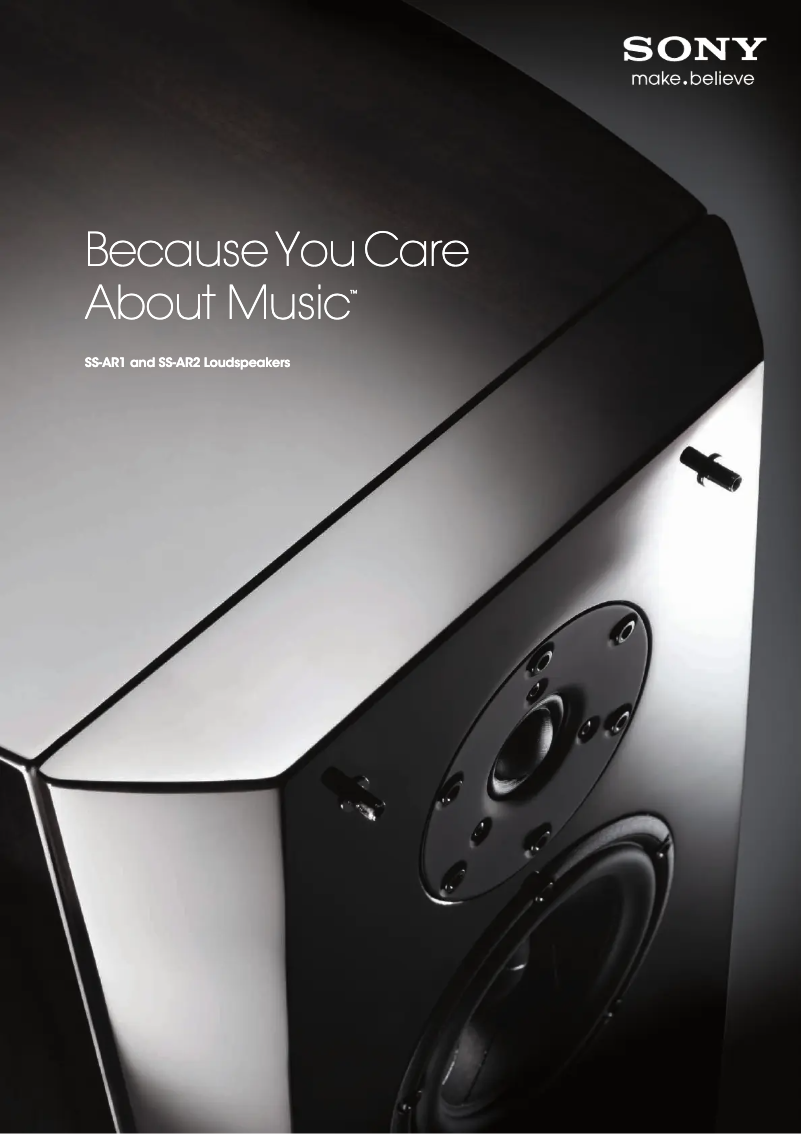Página 1 del manual Folleto Sony SS-AR1