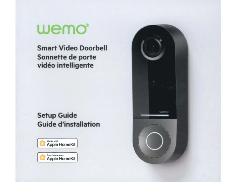 Imagen de la primera página del manual del dispositivo Wemo Smart Video Doorbell