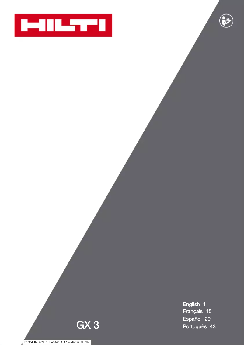 Página nº 1 - Manual de usuario Hilti GX 3-ME