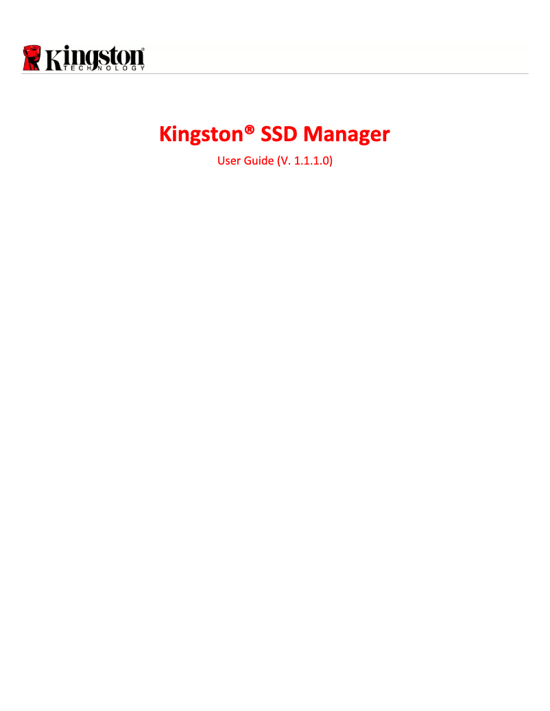 Página nº 1 - Manual de usuario Kingston SUV500