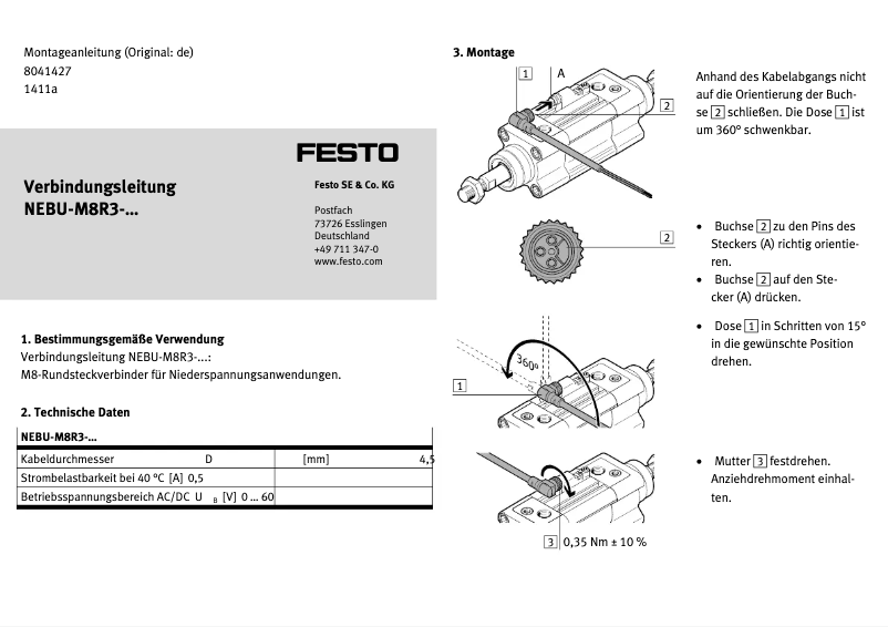Página 1 del manual Manual de usuario Festo NEBU