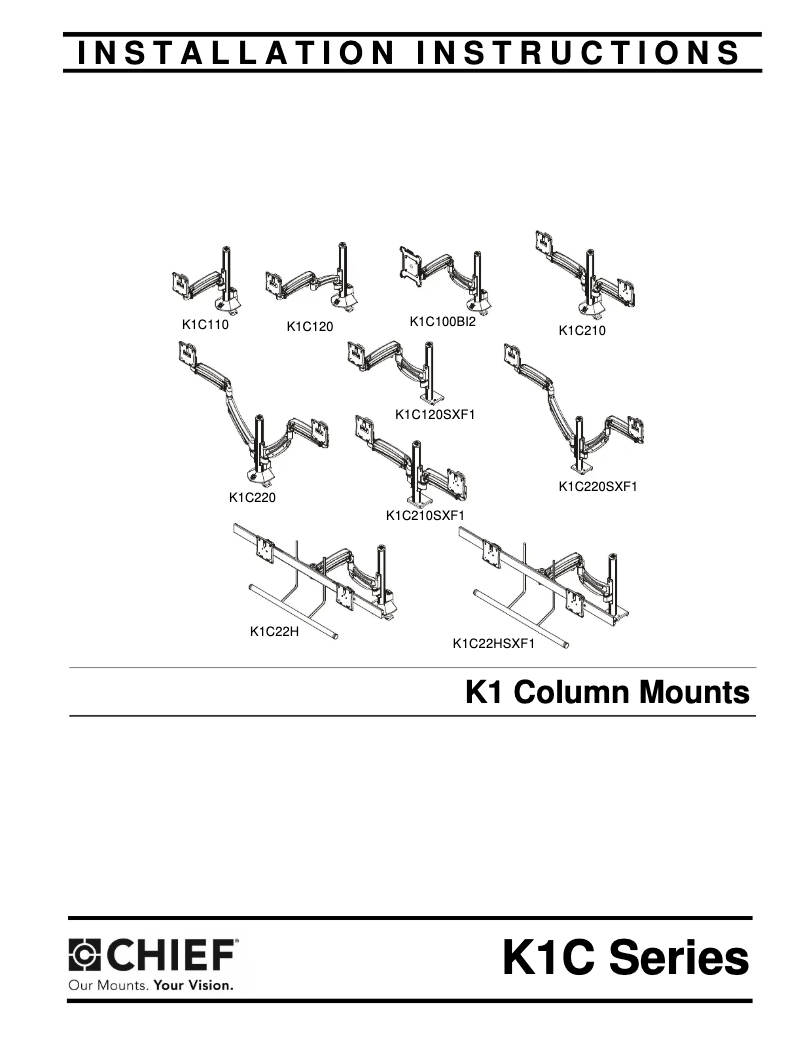 Página 1 del manual Manual de usuario Chief K1C110B
