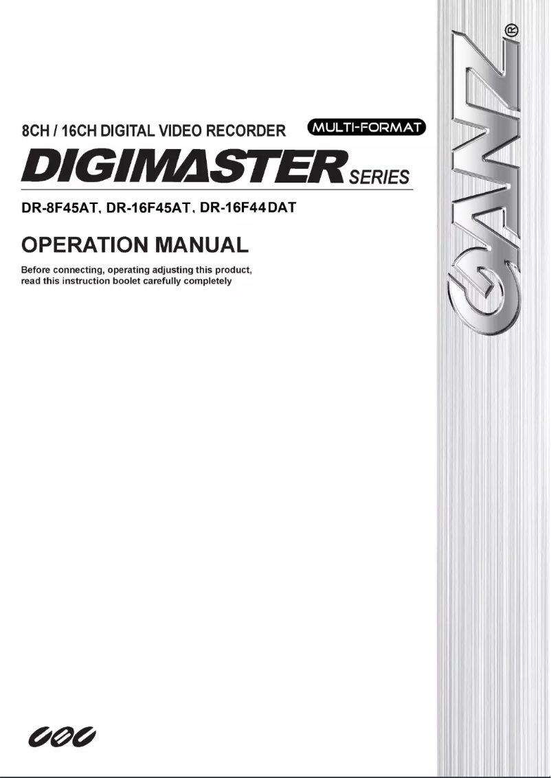 Página nº 1 - Manual de usuario Ganz DR-8F45AT