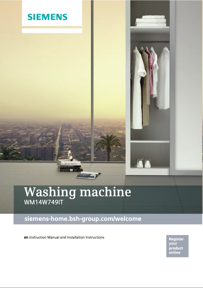 Página 1 del manual Manual de usuario Siemens WM14W749IT